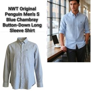 🐧 Original Penguin NWT Stretch Button-Down Shirt 🐧 Size S.